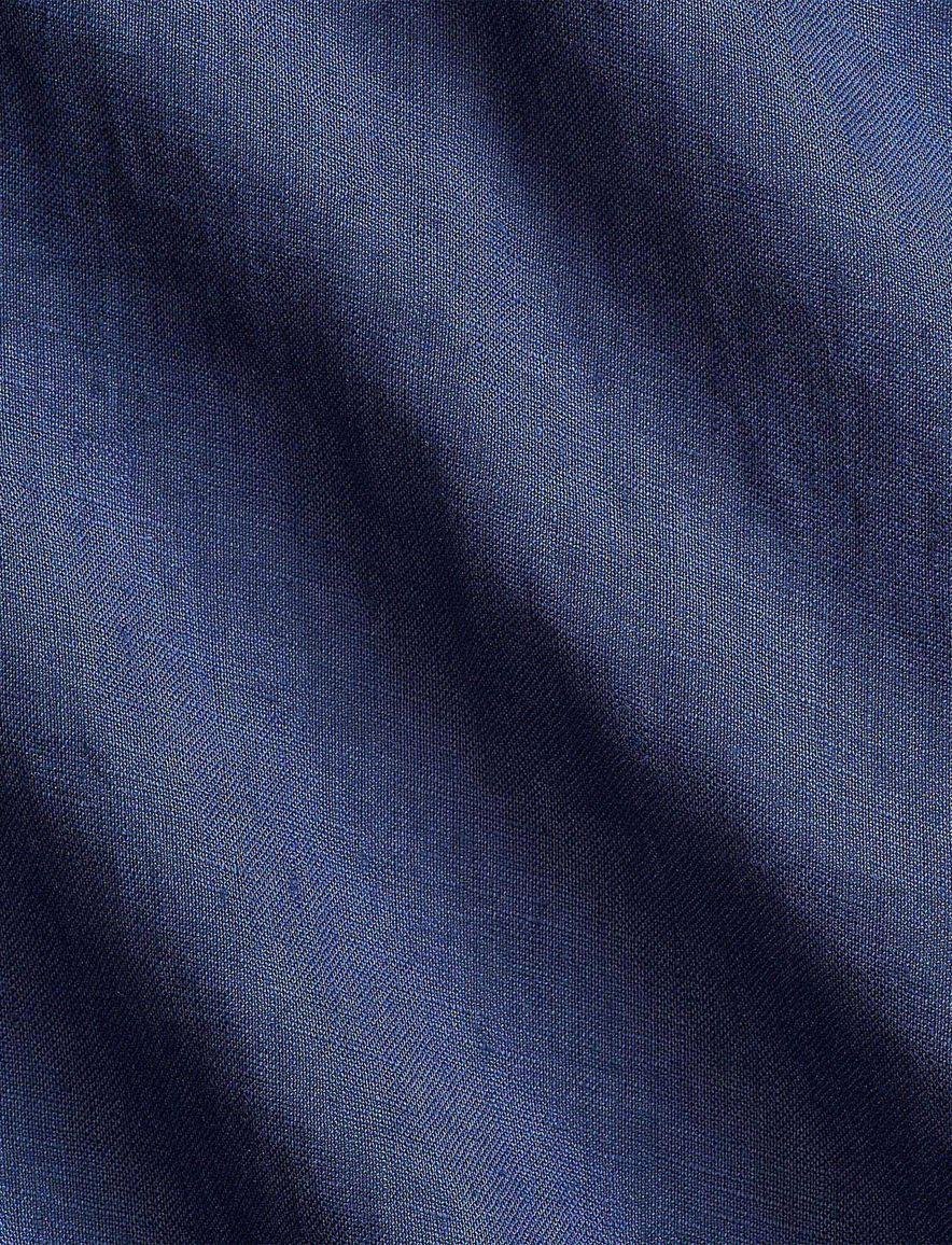 Polo Ralph Lauren overhemd donkerblauw linnen