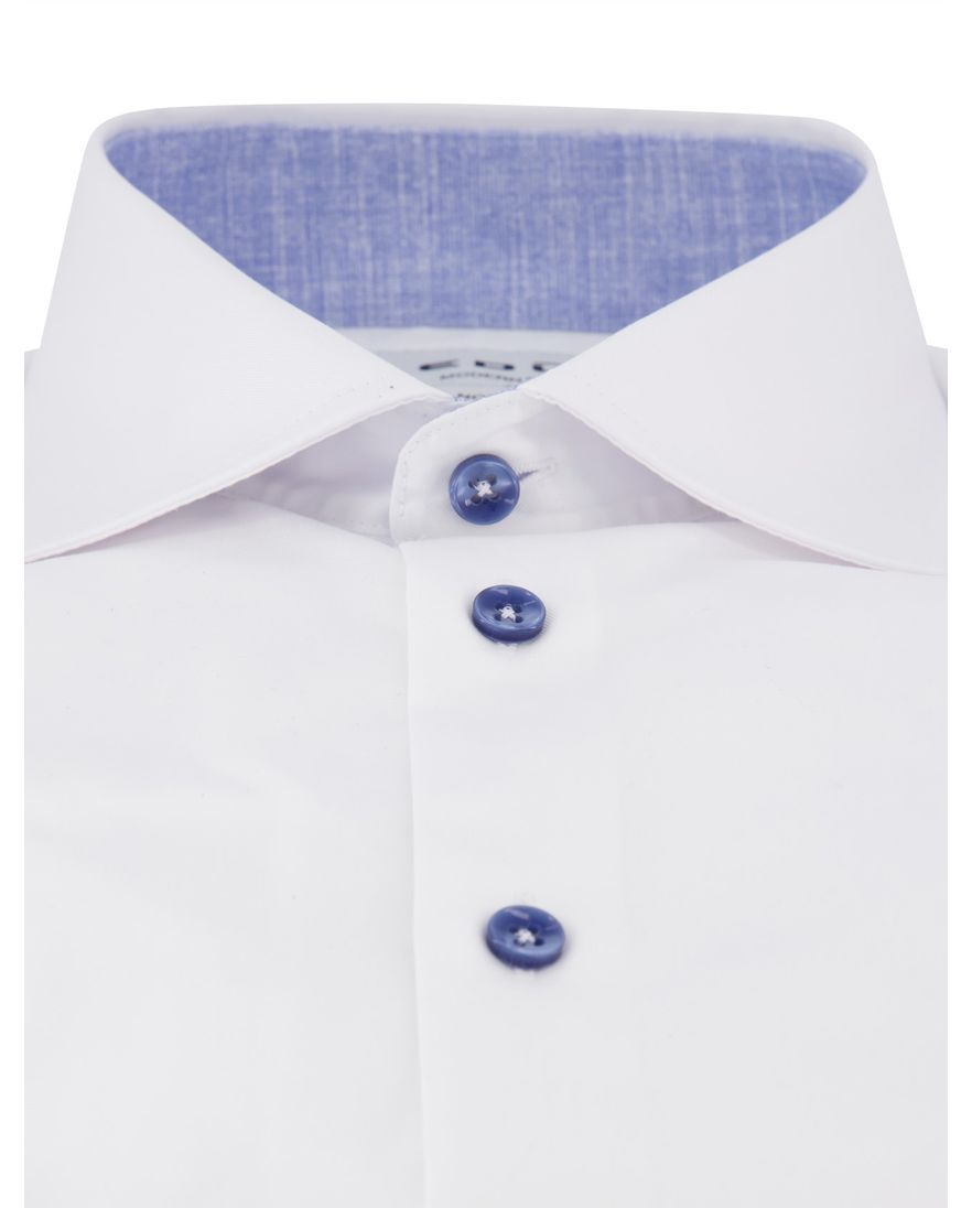 Mouwlengte 7 overhemd Ledub wit wide collar