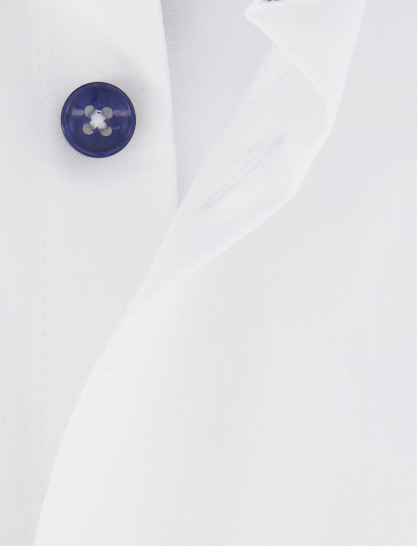 Wit overhemd mouwlengte 7 Ledub modern fit katoen