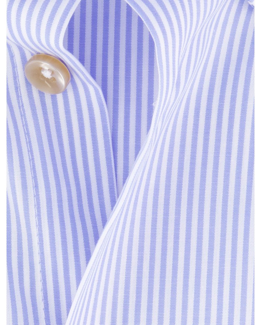 Mouwlengte 7 overhemd Ledub blauw strepen borstzak