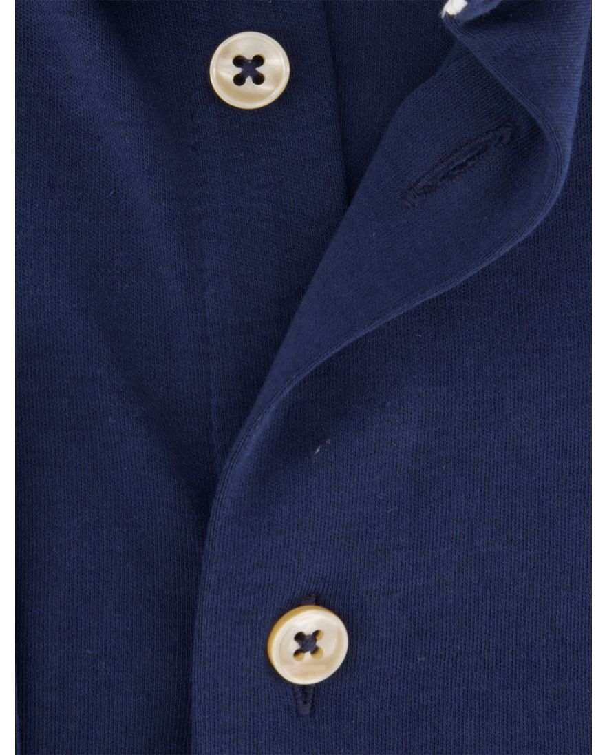 Ledub mouwlengte 7 overhemd donkerblauw katoen normale fit