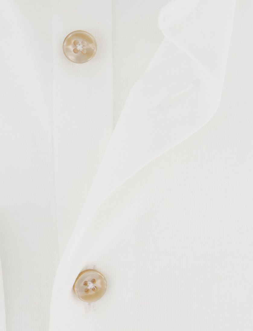 Ledub overhemd mouwlengte 7 normale fit katoen wit effen