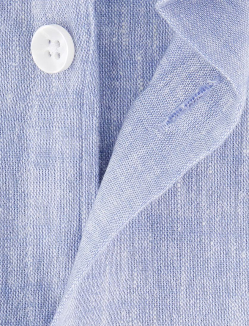 Lichtblauw overhemd Ledub mouwlengte 7 wide collar