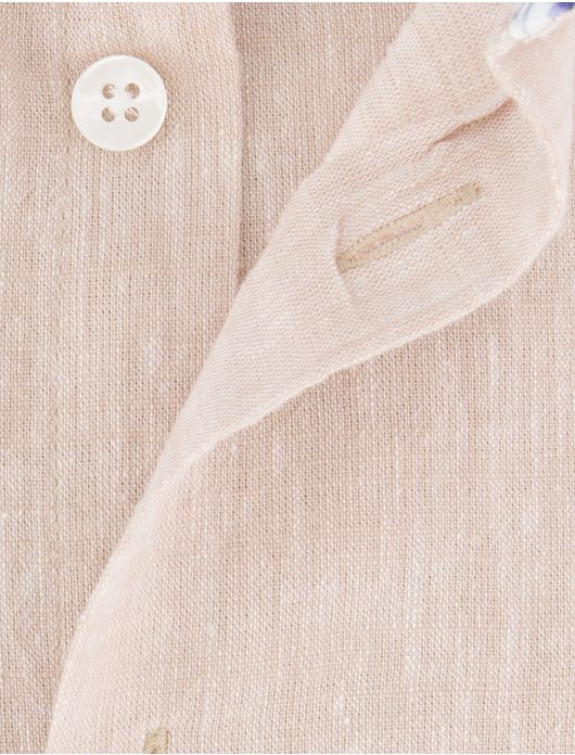 Mouwlengte 7 overhemd beige Ledub