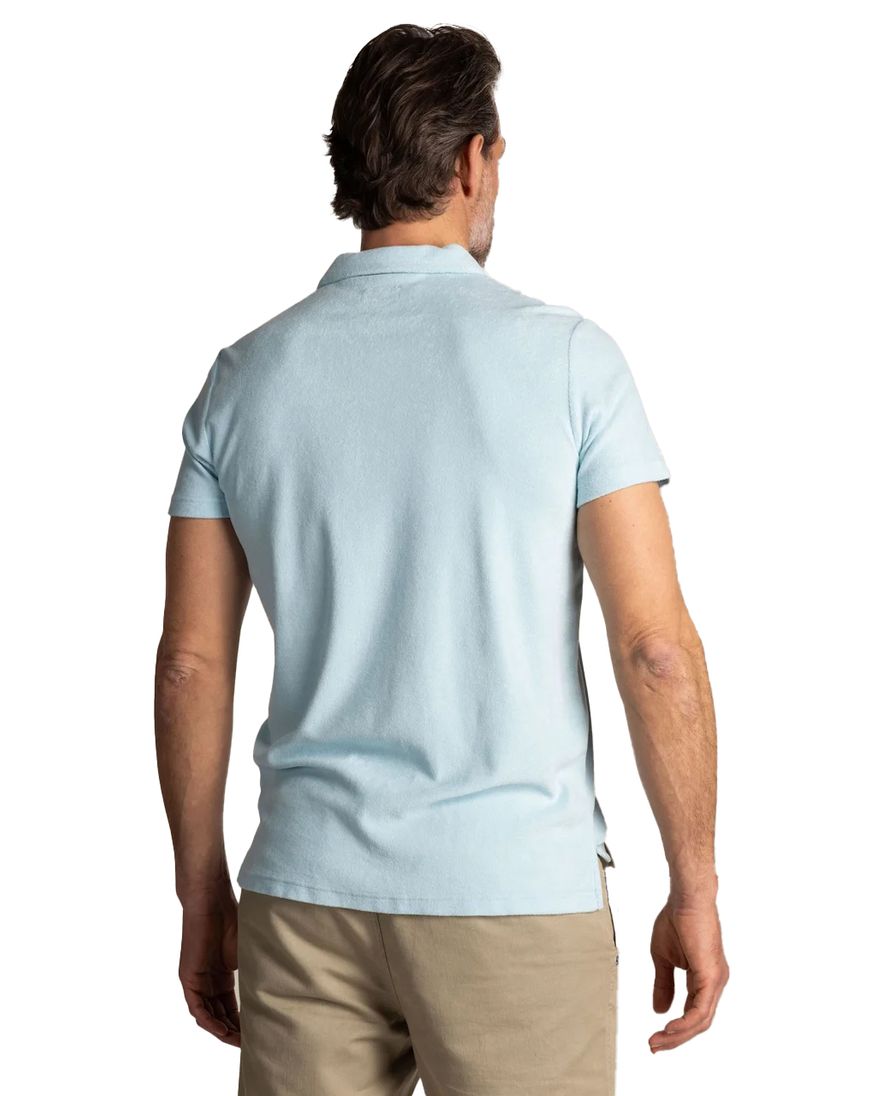 NZA polo lichtblauw katoen korte mouw