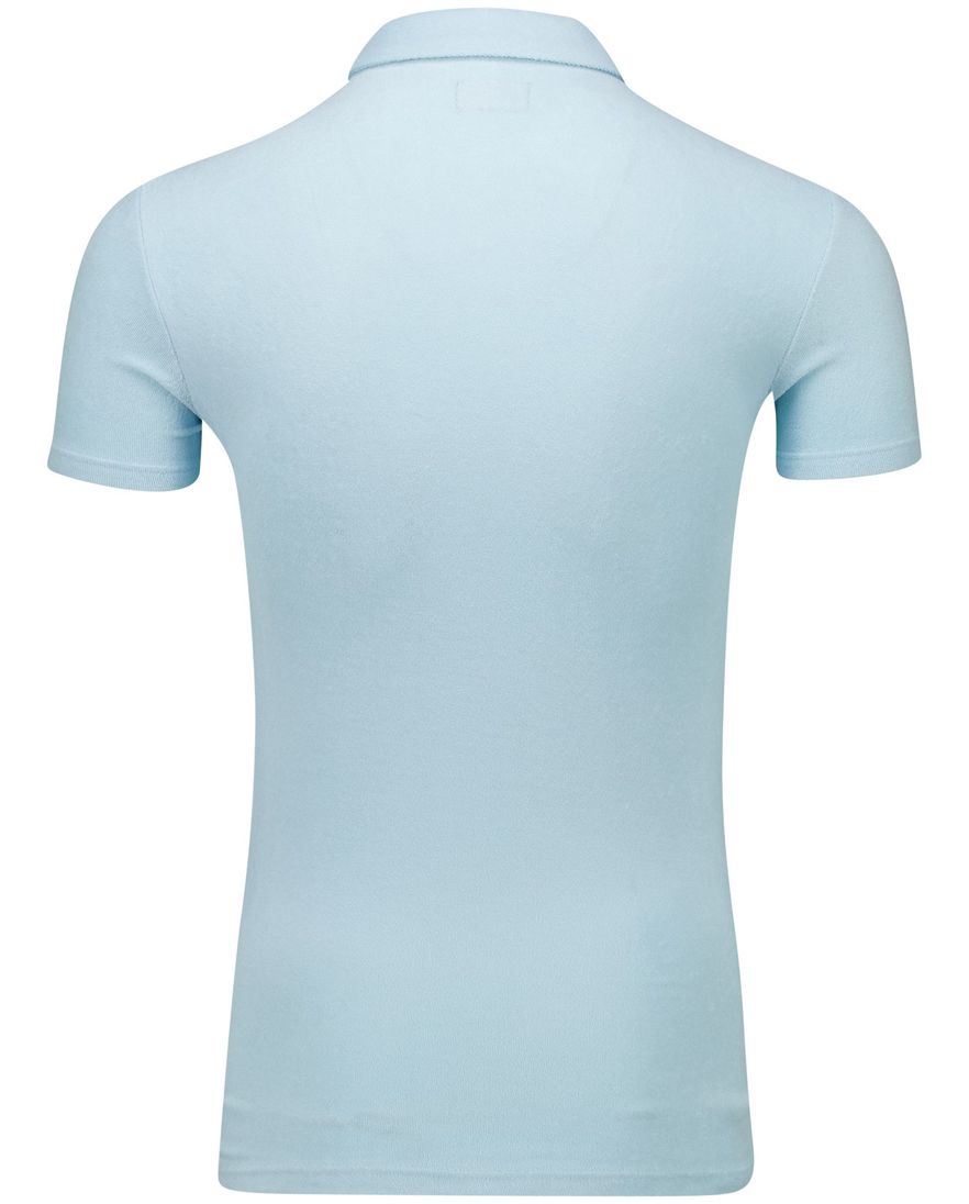 NZA polo lichtblauw katoen korte mouw