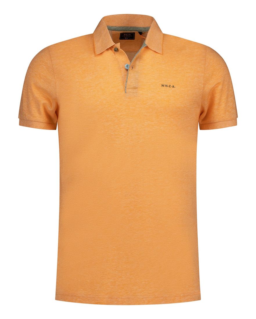 New Zealand poloshirt oranje gemêleerd