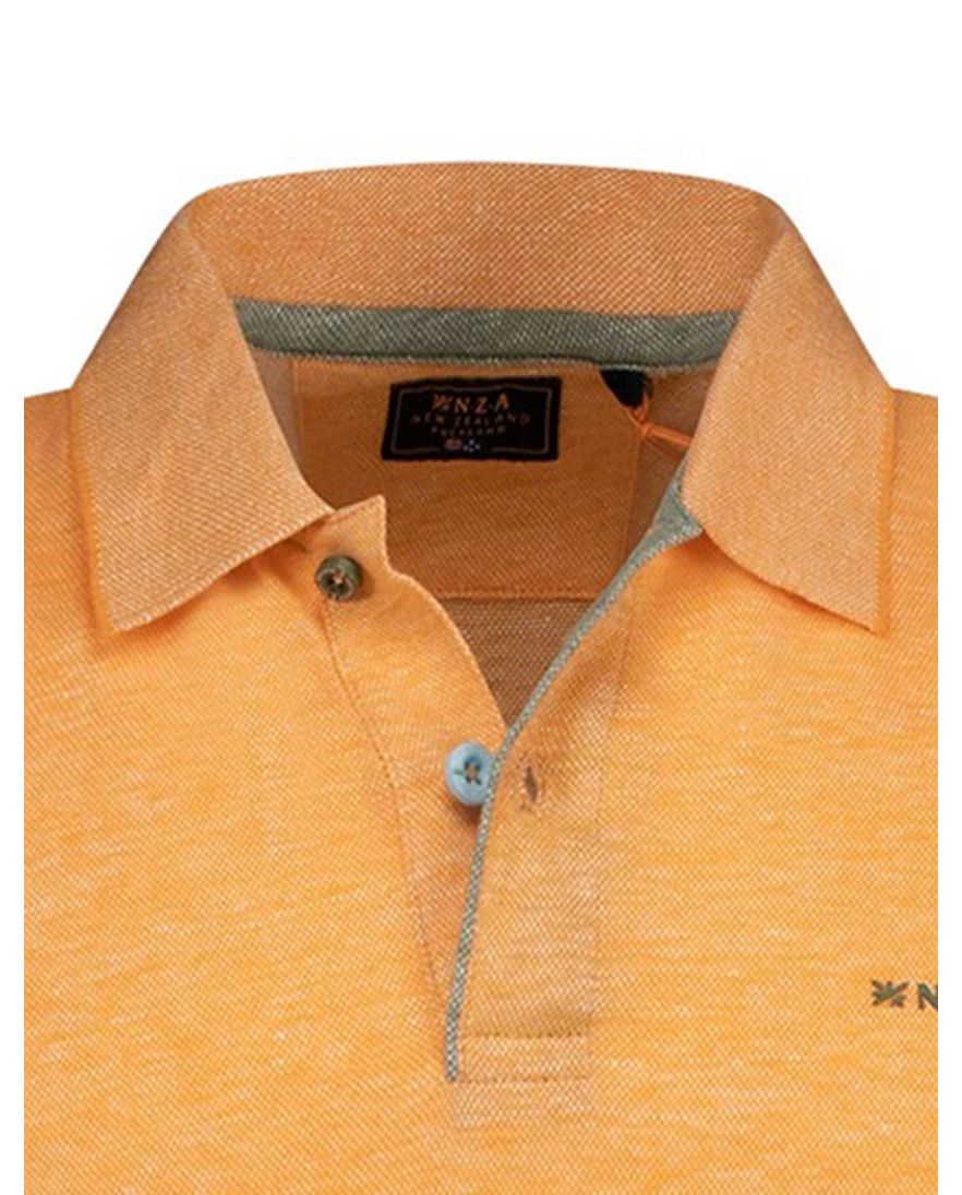 New Zealand poloshirt oranje gemêleerd