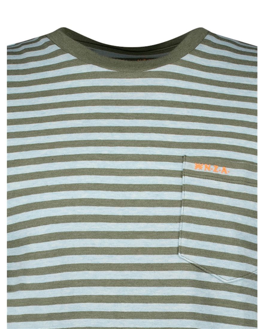 New Zealand t-shirt groen gestreept