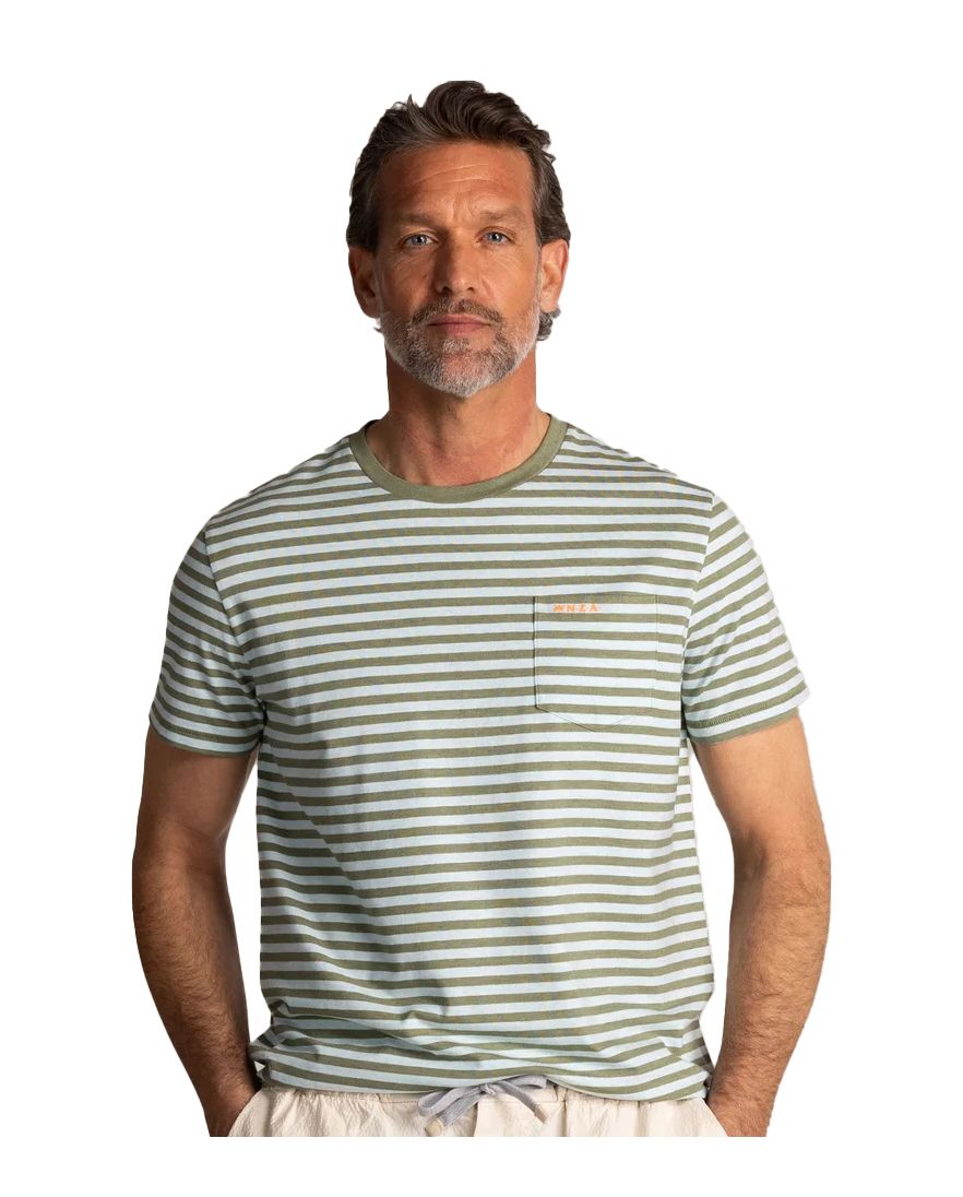 New Zealand t-shirt groen gestreept