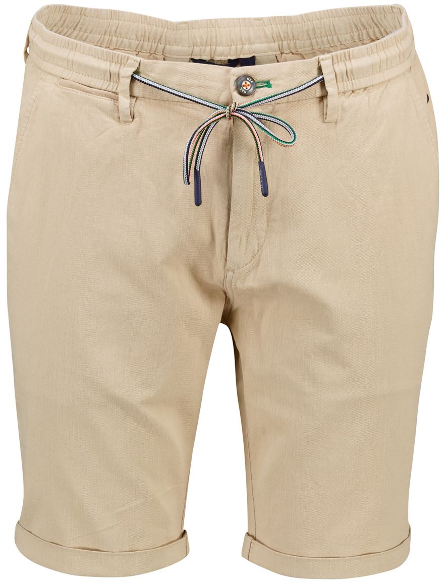 NZA bermuda bruin regular fit effen