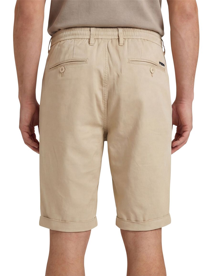 NZA bermuda bruin regular fit effen