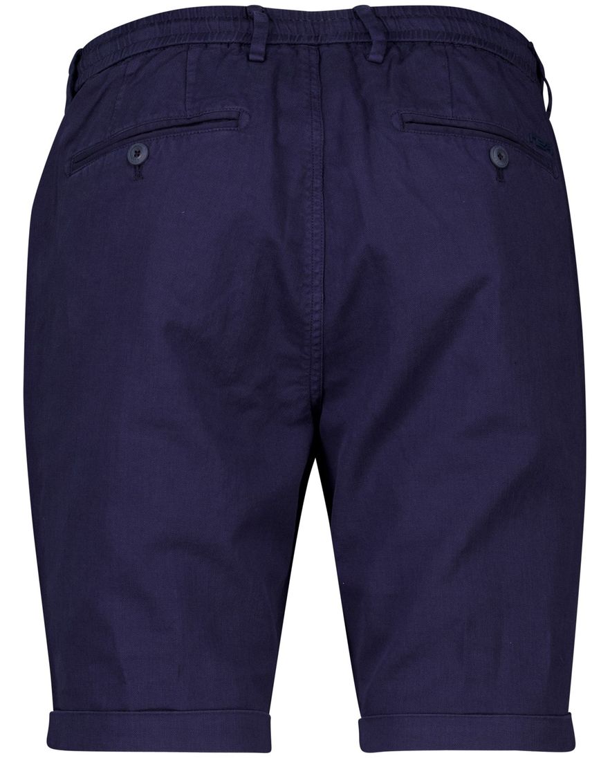 Nza the bankers korte broek effen donkerblauw normale fit