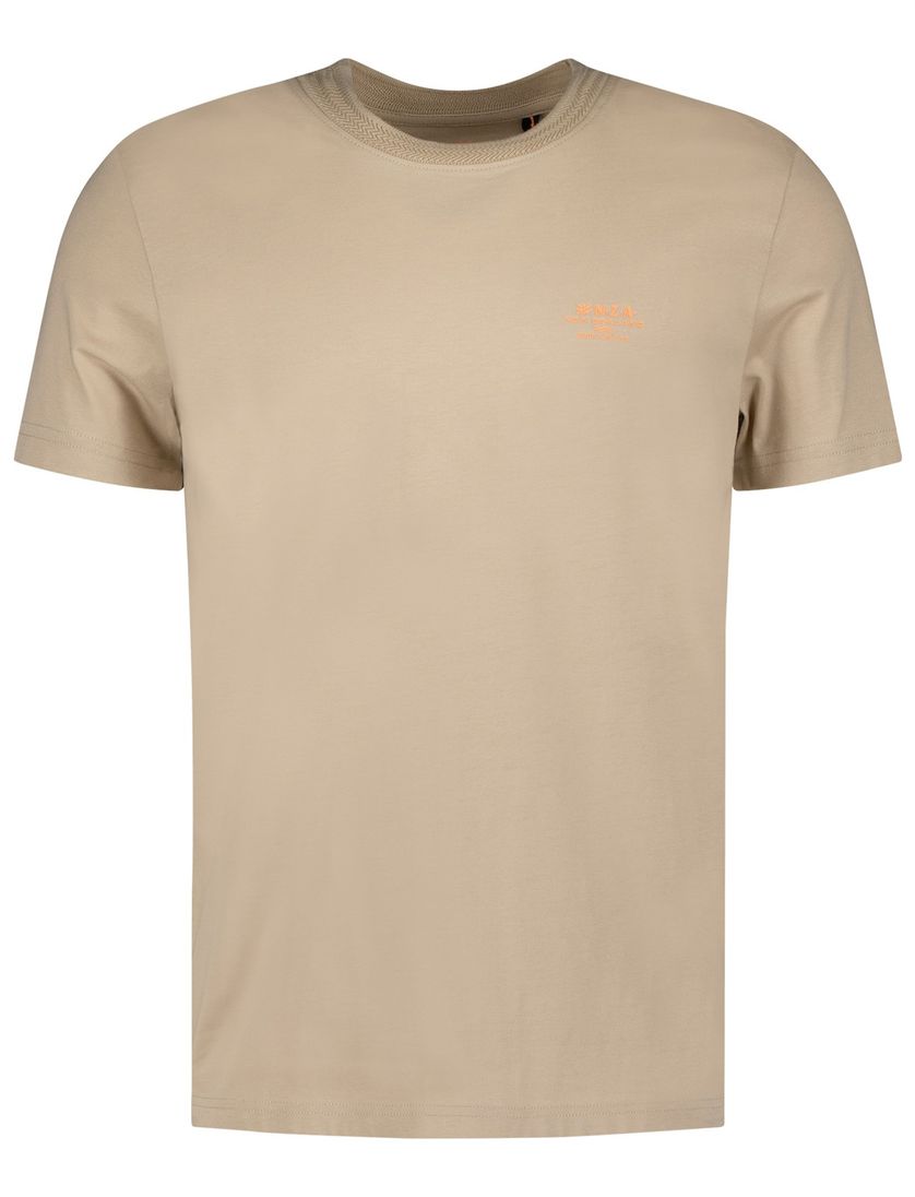 t-shirt New Zealand beige katoen