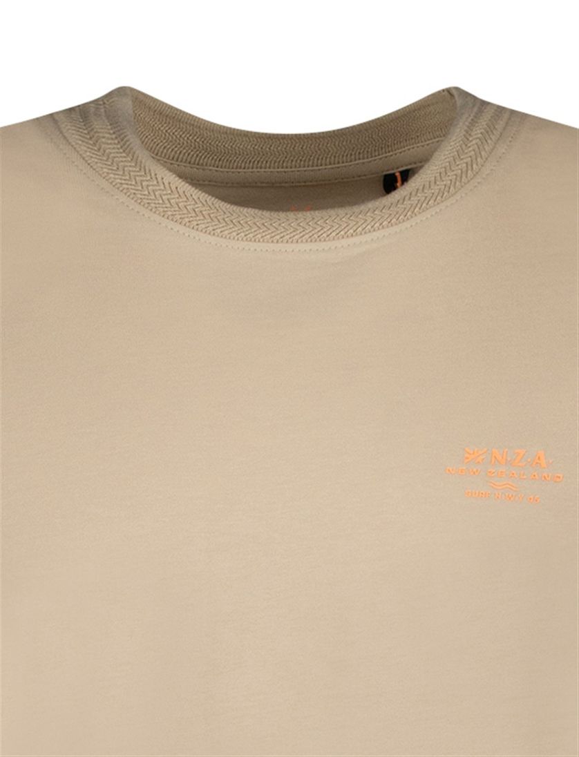t-shirt New Zealand beige katoen