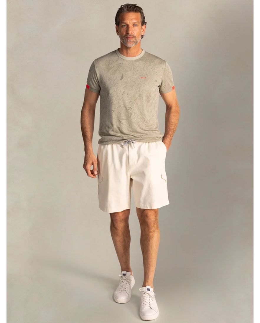 New Zealand t-shirt groen met bladprint