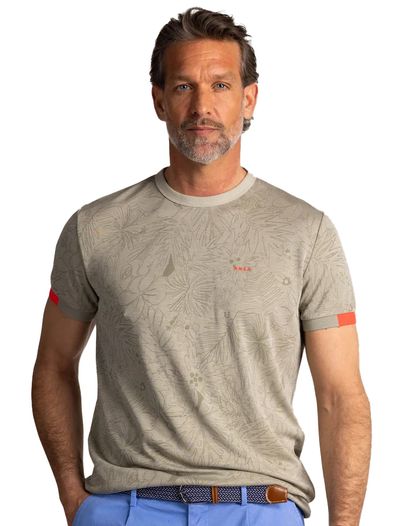 New Zealand New Zealand t-shirt groen met bladprint