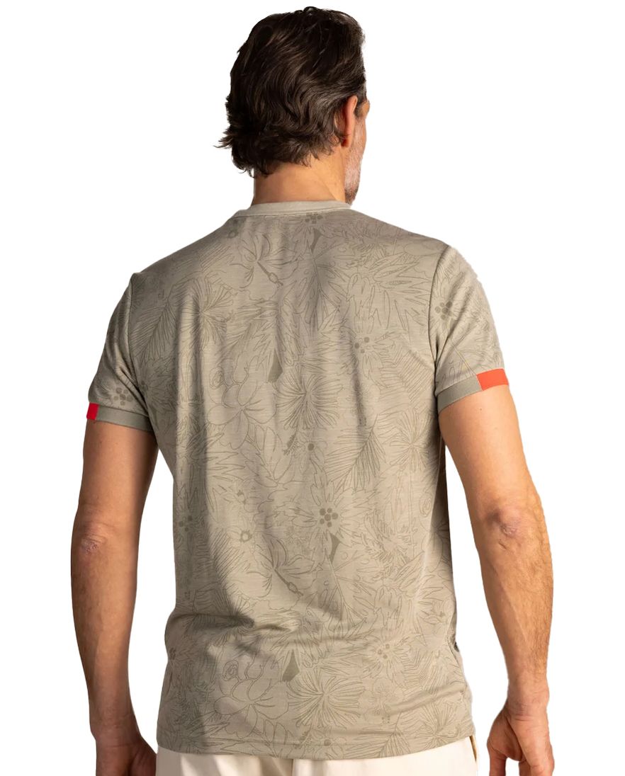 New Zealand t-shirt groen met bladprint