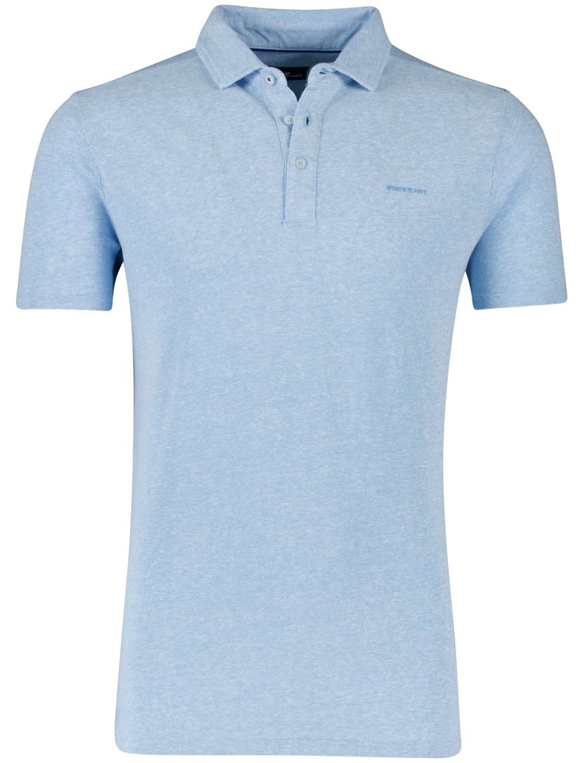 State of Art polo lichtblauw gemêleerd