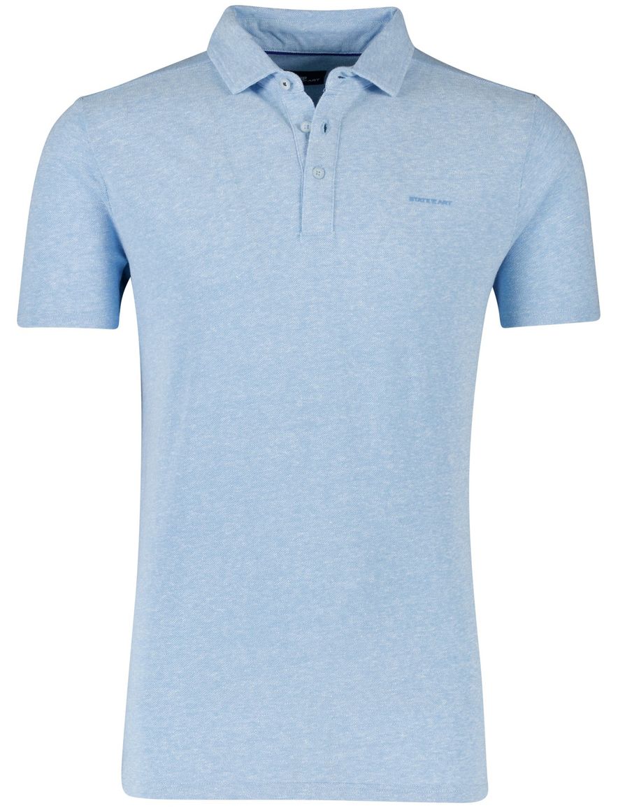 State of Art polo lichtblauw gemêleerd