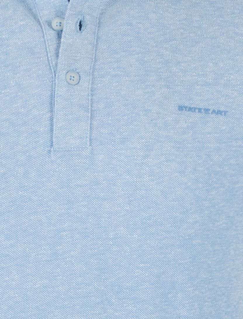 State of Art polo lichtblauw gemêleerd