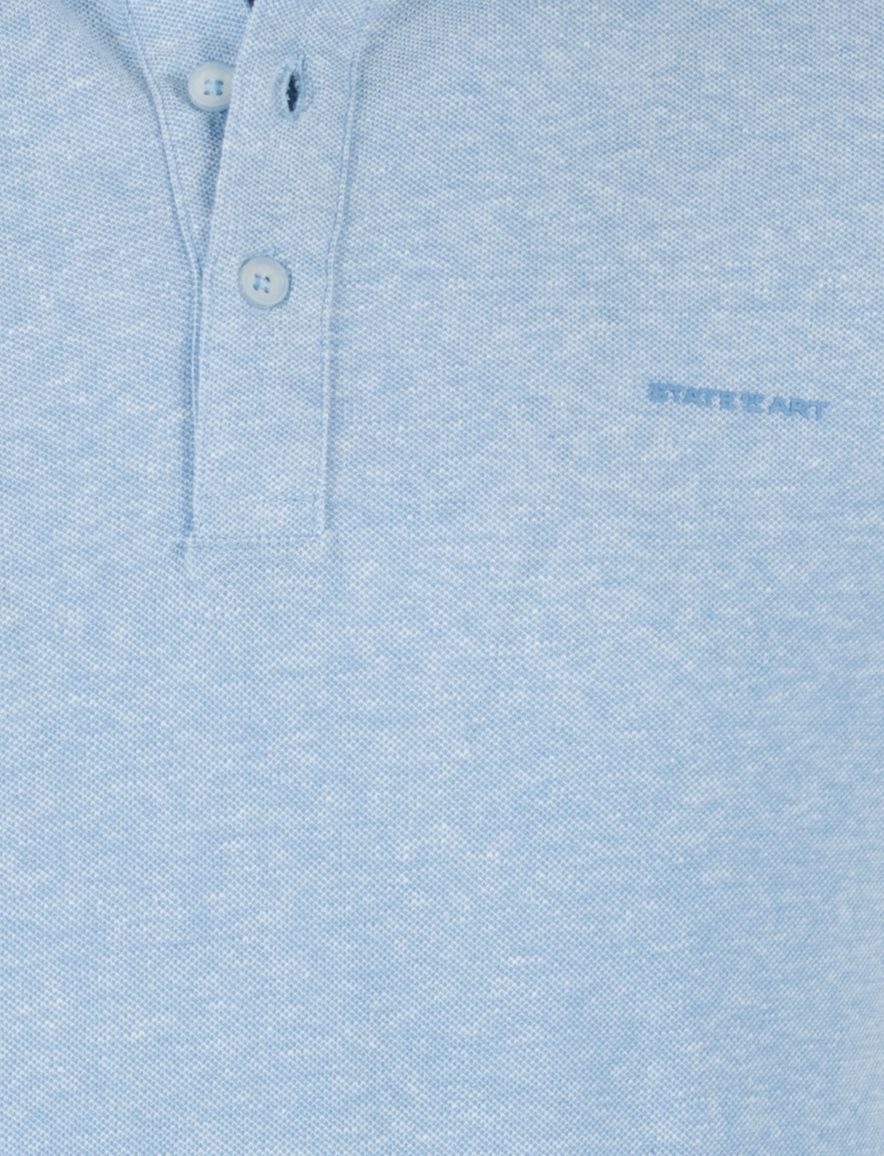 State of Art polo lichtblauw gemêleerd