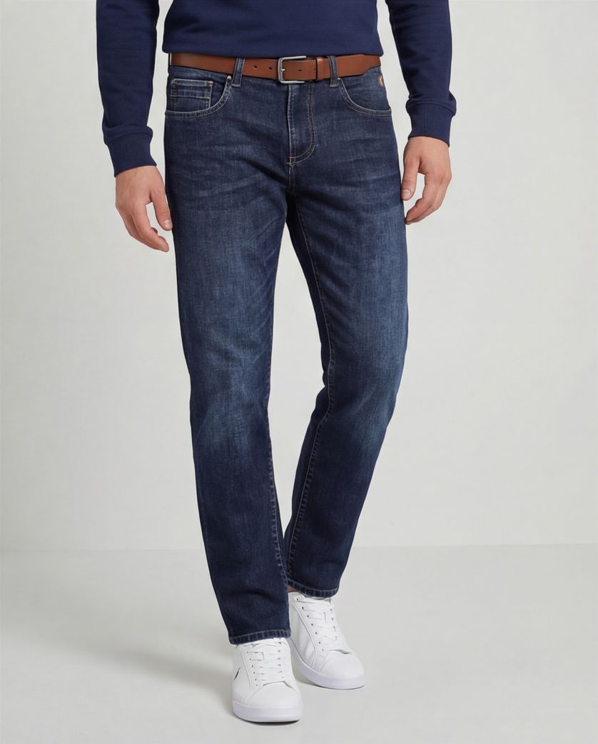 Pantalon Camel Active 5-pocket Big & Tall Donkerblauw spijker