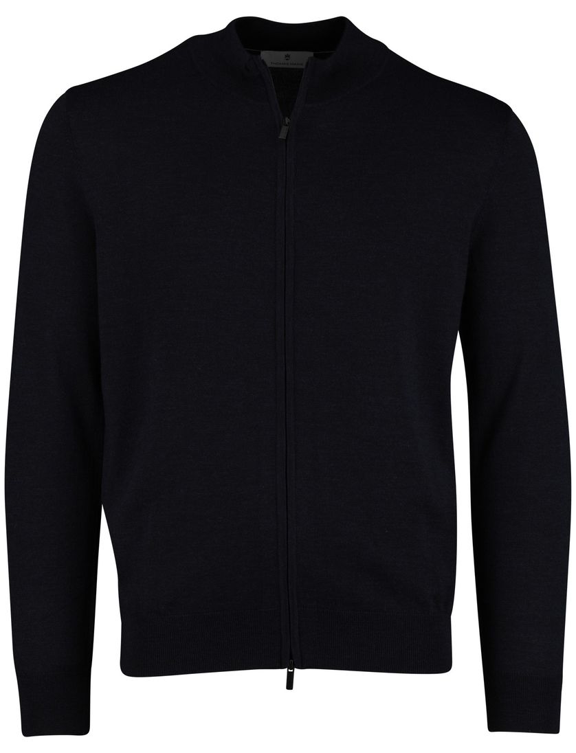 Thomas Maine normale fit vest navy merinowol