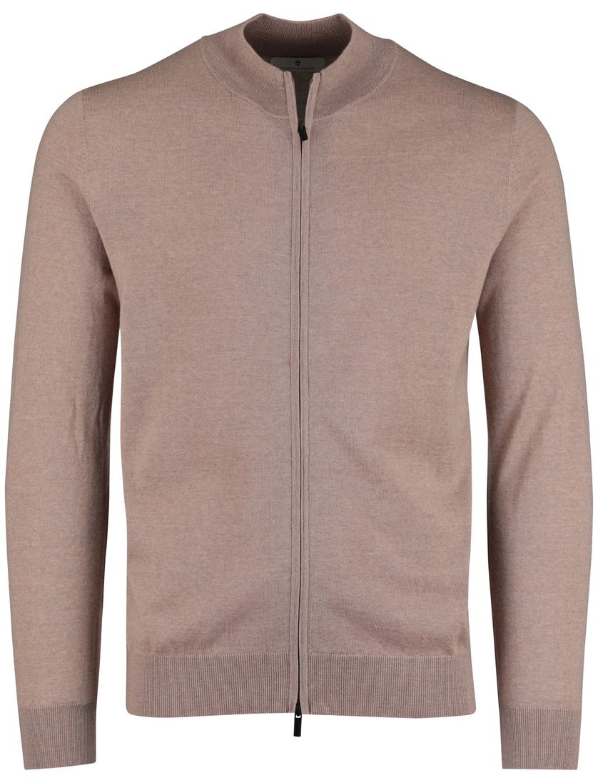 Vest Thomas Maine Beige ronde hals merinowol