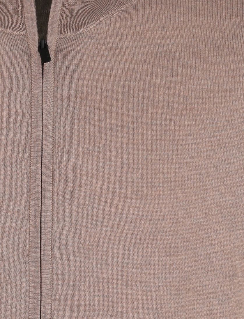 Vest Thomas Maine Beige ronde hals merinowol