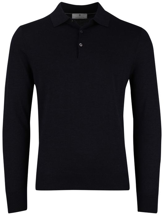 Thomas Maine trui 3-knoops donkerblauw