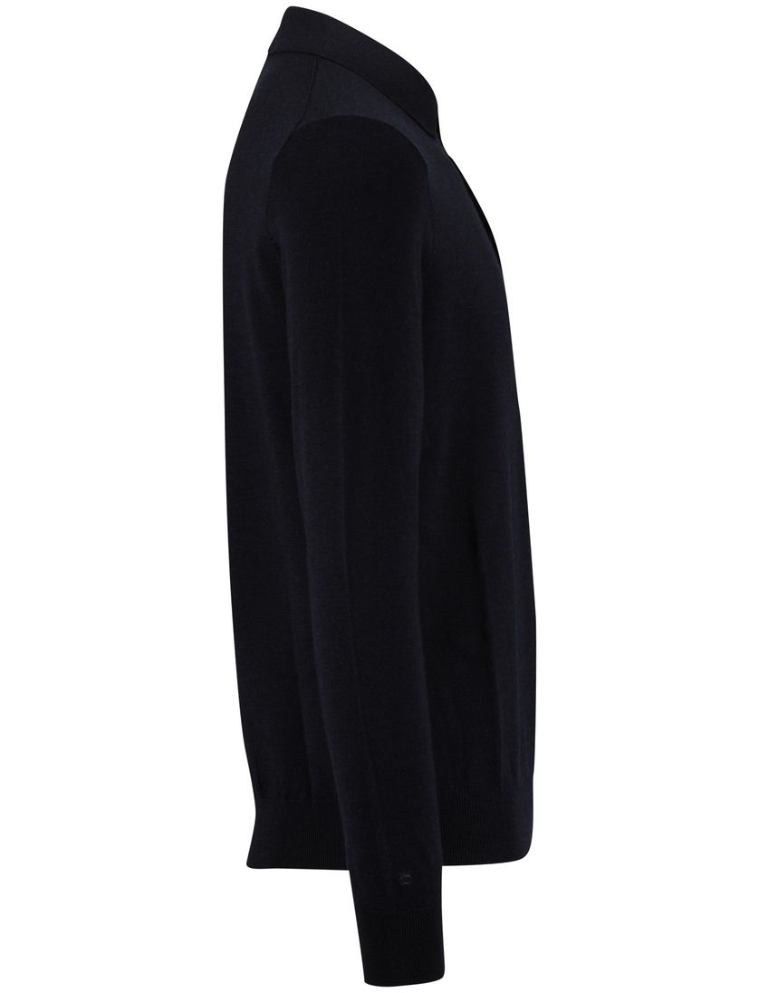 Thomas Maine navy trui merinowol effen normale fit