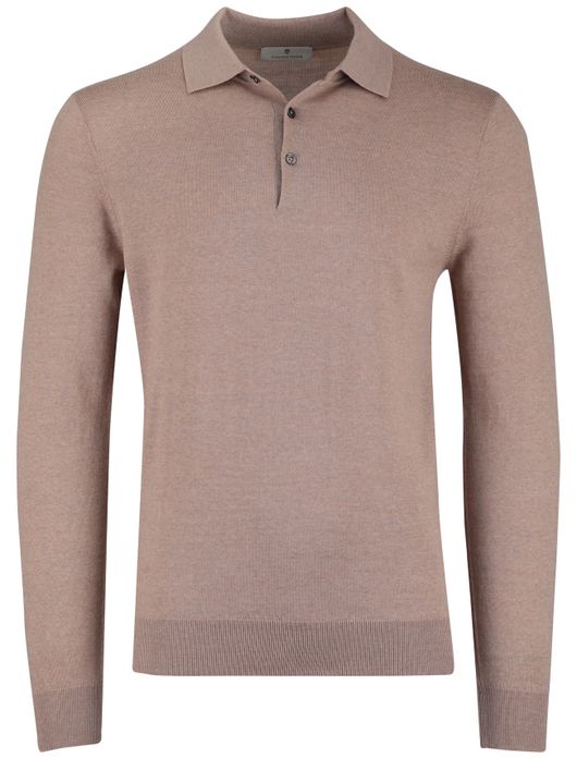 Thomas Maine 3-knoops polo beige