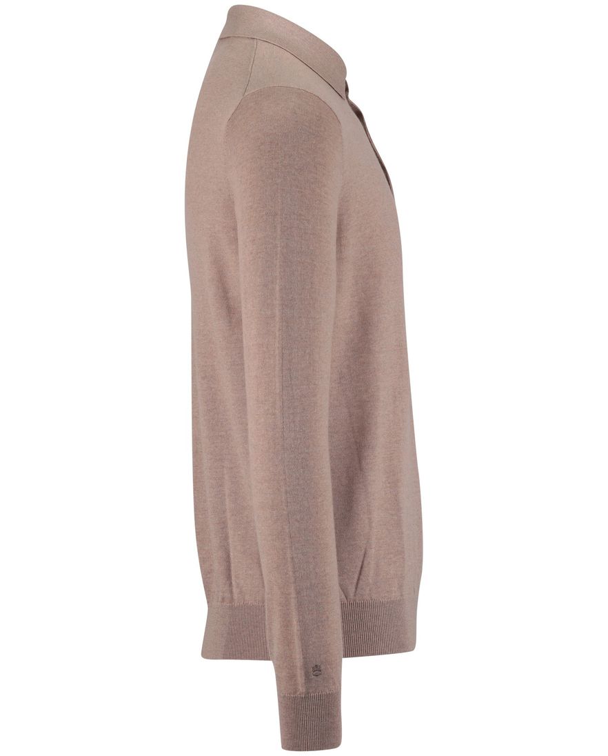 Thomas Maine trui effen beige normale fit katoen