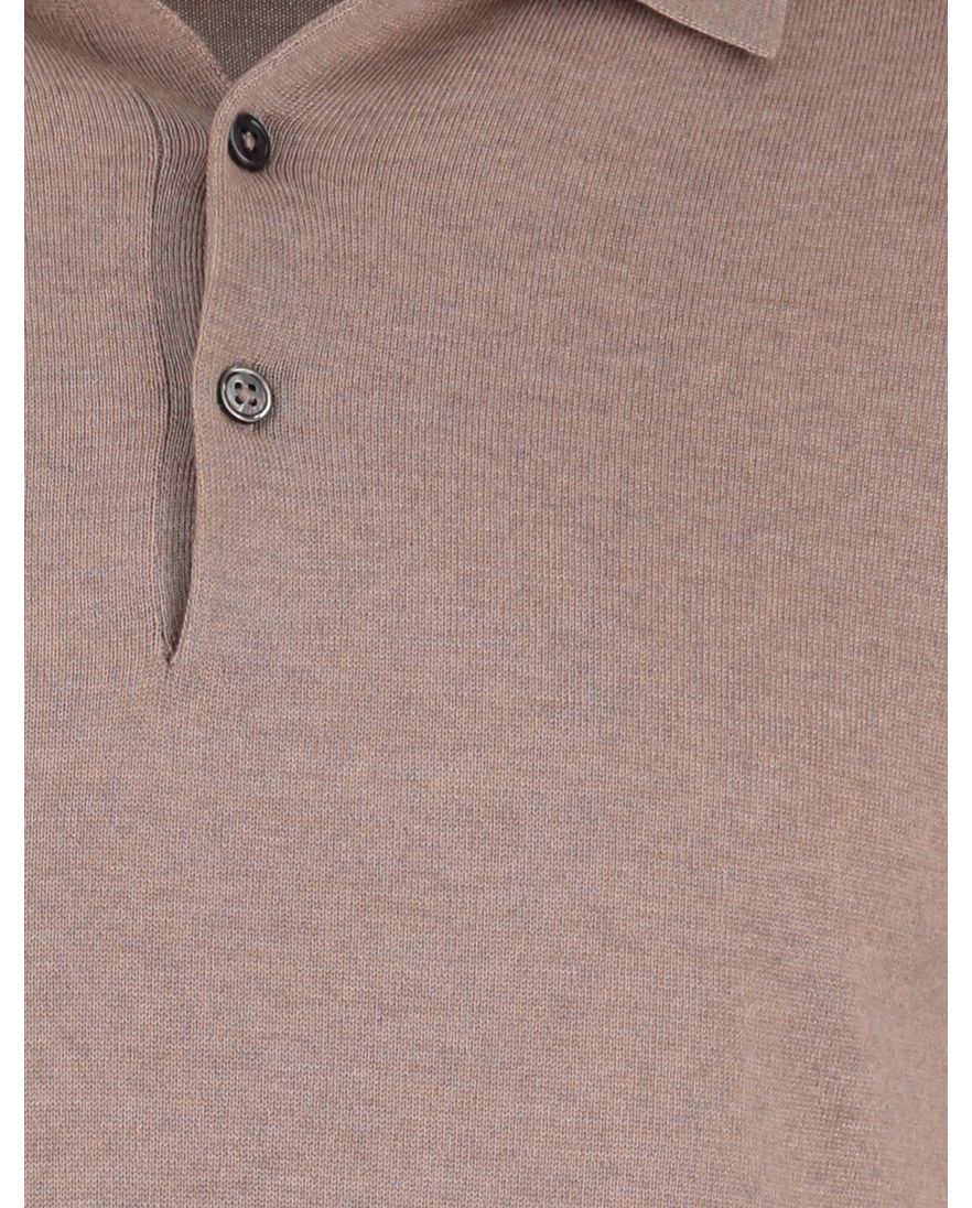 Thomas Maine trui effen beige normale fit katoen