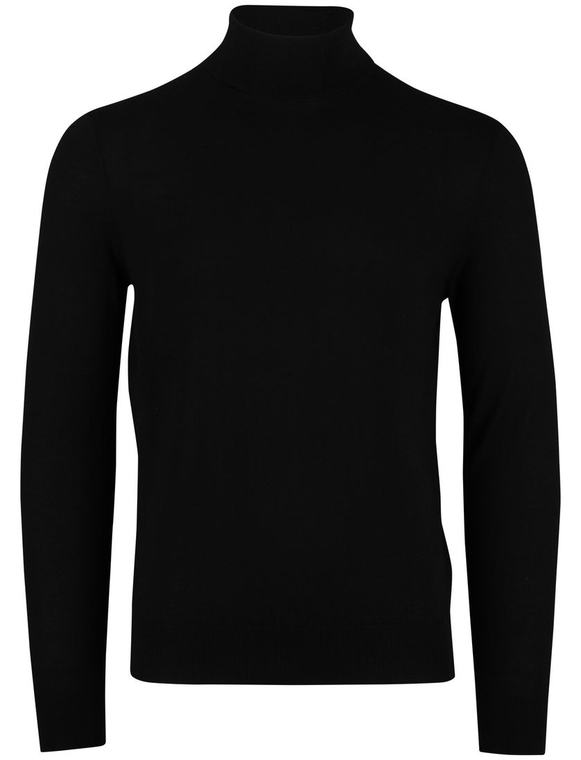 Thomas Maine coltrui zwart merinowol normale fit