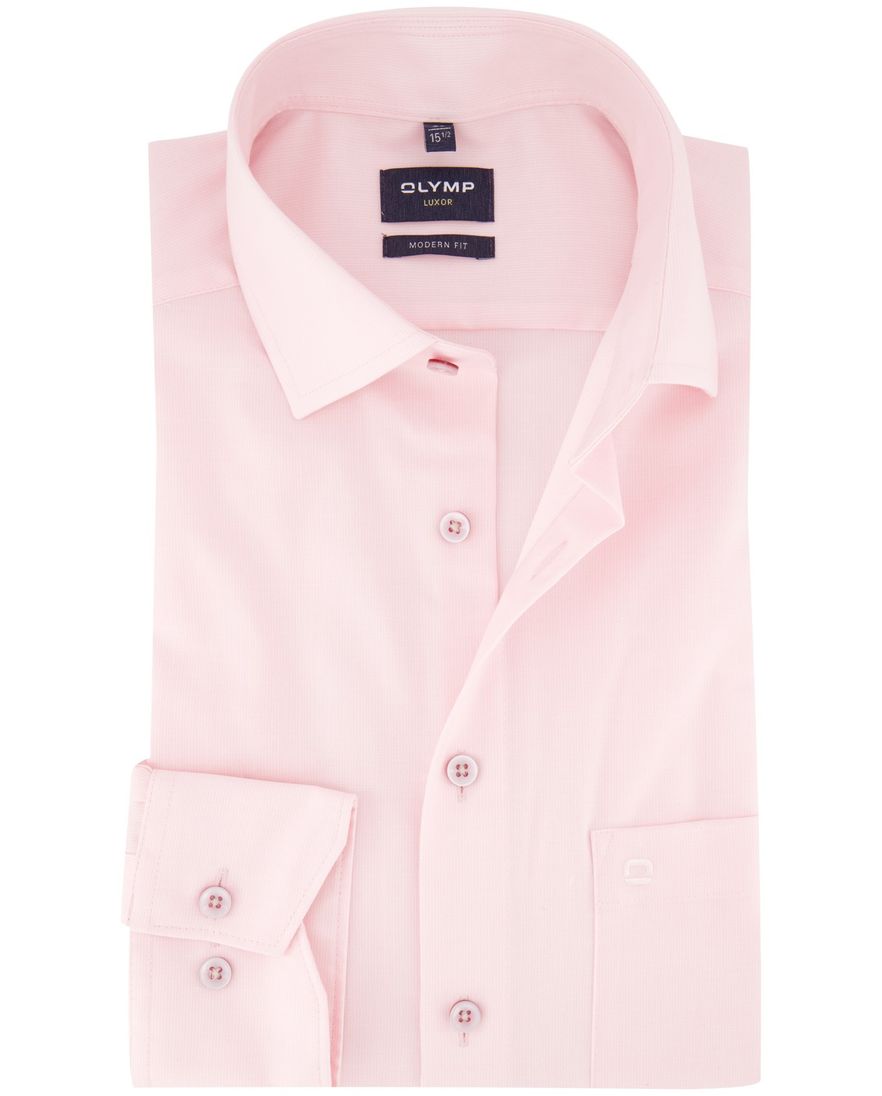Olymp modern fit overhemd roze strijkvrij