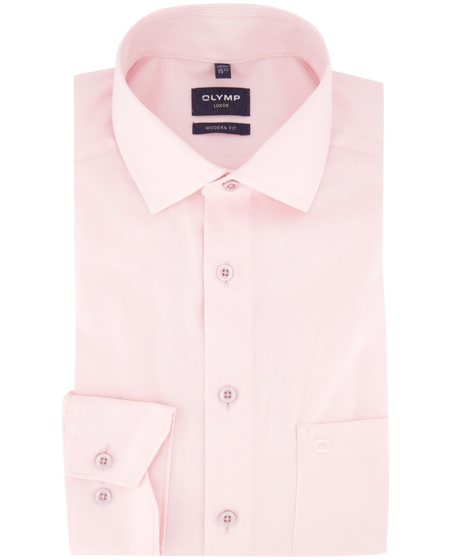 Olymp modern fit overhemd roze strijkvrij