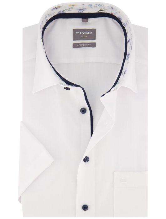 Olymp comfort fit korte mouw overhemd wit