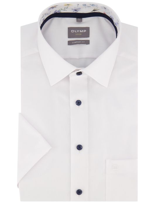 Olymp comfort fit korte mouw overhemd wit