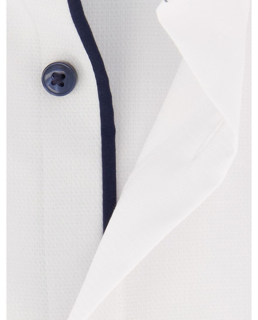 Olymp Comfort Fit overhemd wit strijkvrij korte mouw effen