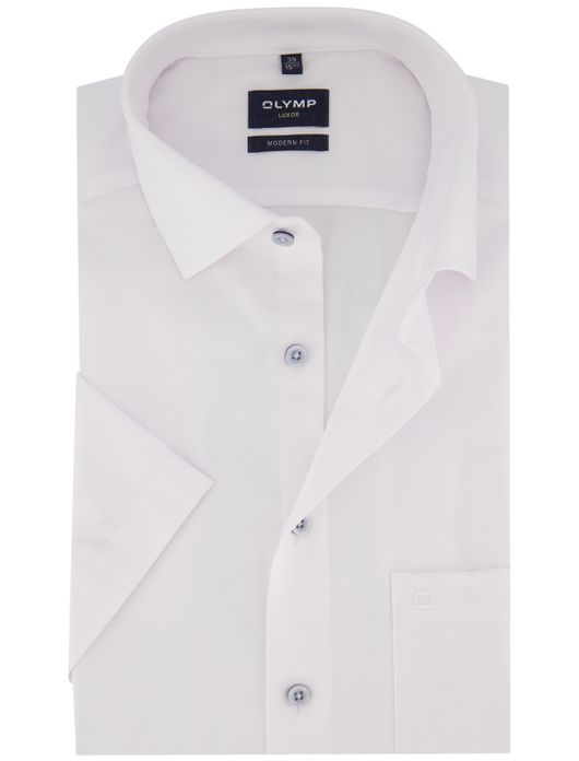 Olymp overhemd korte mouw wit modern fit