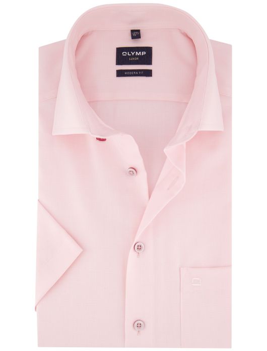 overhemd korte mouw roze Olymp Luxor Modern Fit