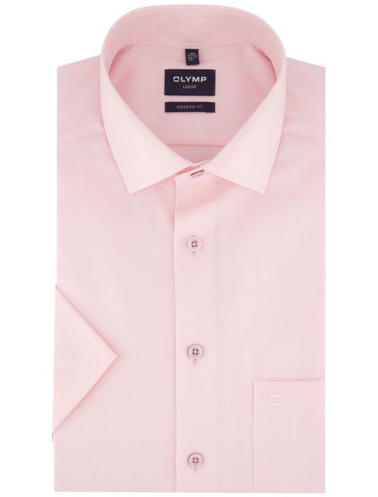 overhemd korte mouw roze Olymp Luxor Modern Fit