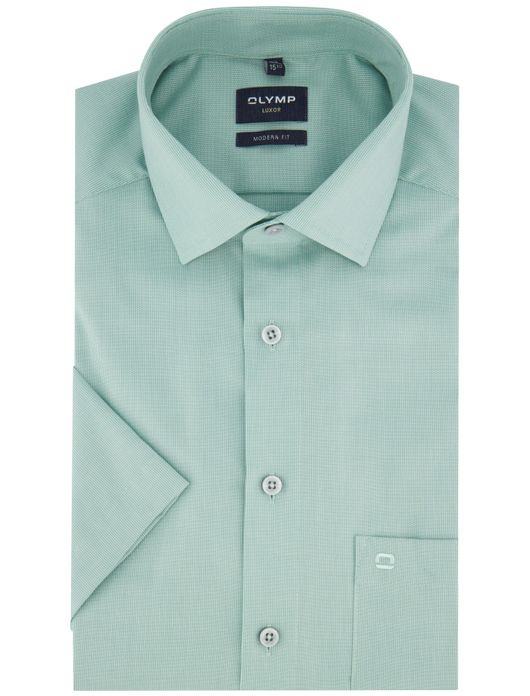 overhemd korte mouw groen Olymp Luxor Modern Fit