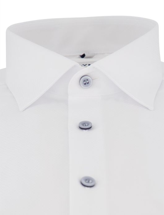 Olymp Level 5 Five overhemd spierwit Body Fit effen katoen