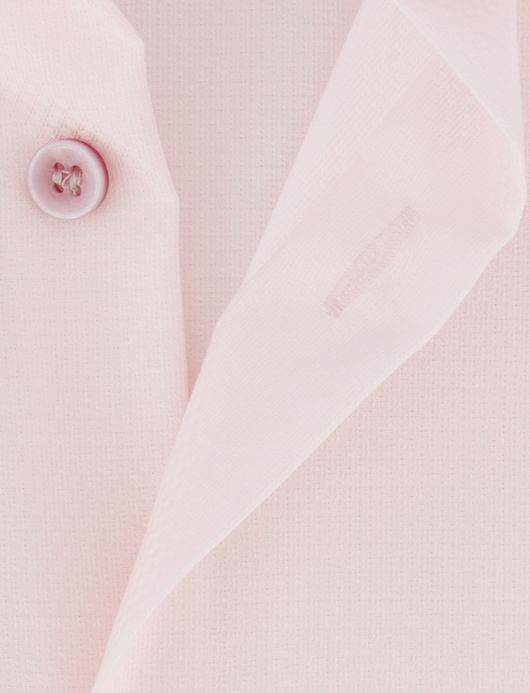 Olymp Level 5 Five overhemd effen lichtroze katoen Body Fit