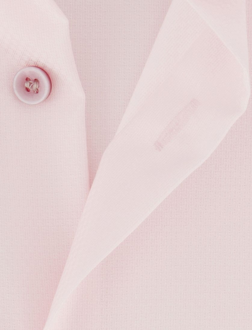 Olymp Level 5 Five overhemd katoen Body Fit effen lichtroze