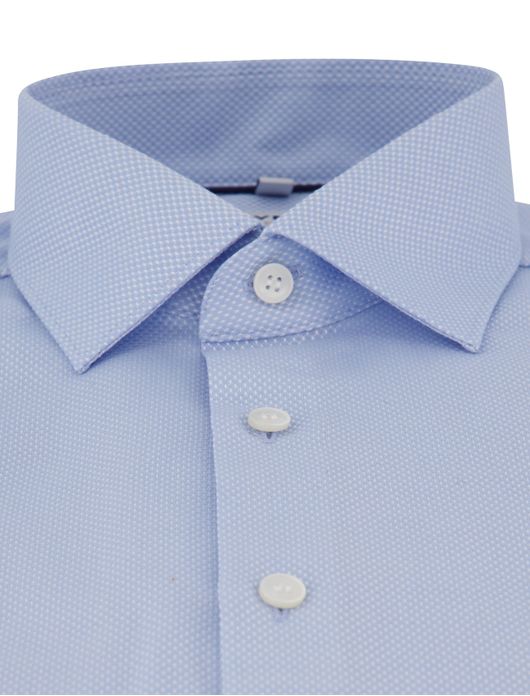 Olymp lange mouw overhemd blauw body fit