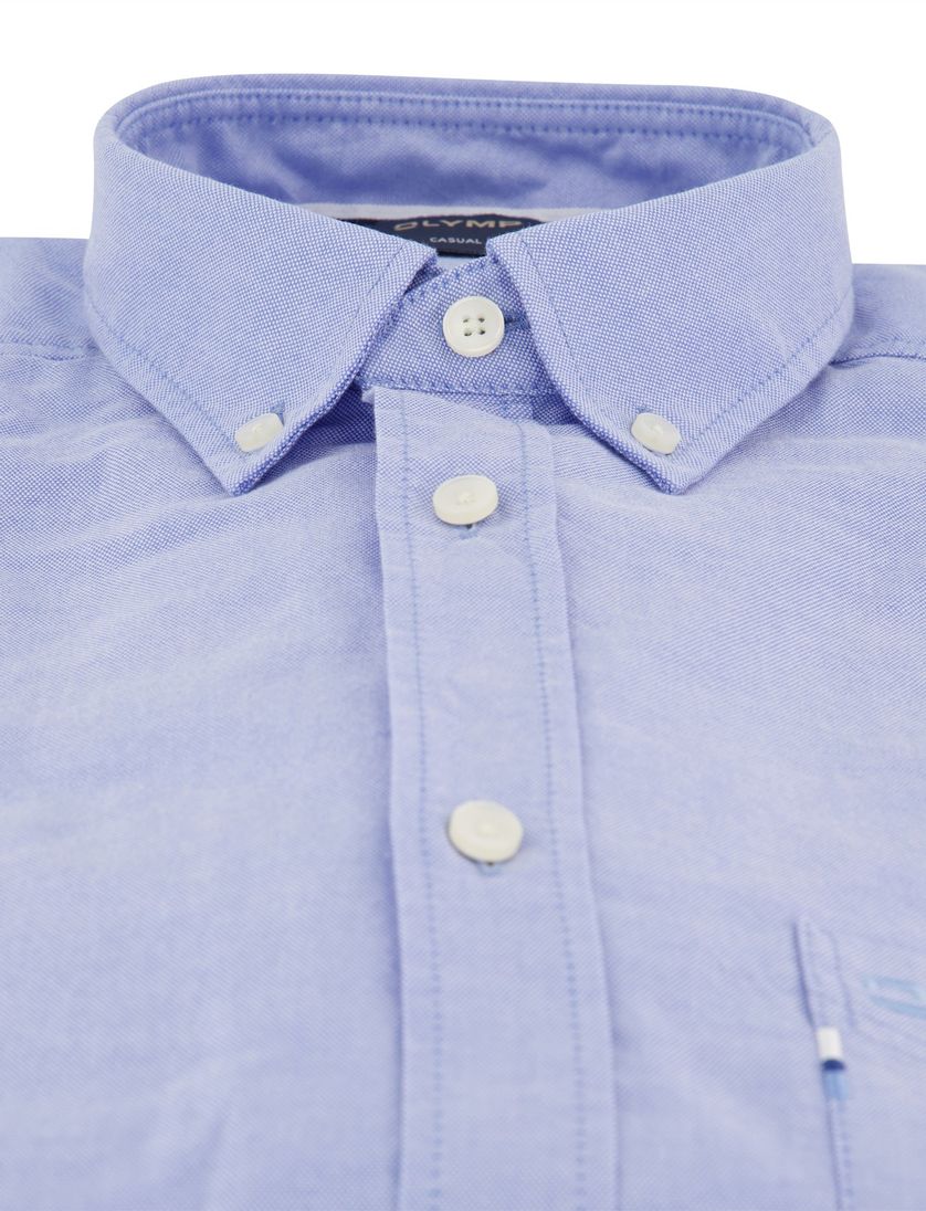 Olymp overhemd lichtblauw casual met borstzak